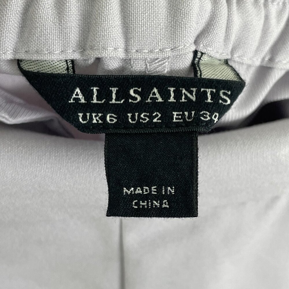 AllSaints Pants Womens 2 Light Purple Aleida Tri Trouser Tapered Pull On Ankle - Picture 6 of 9